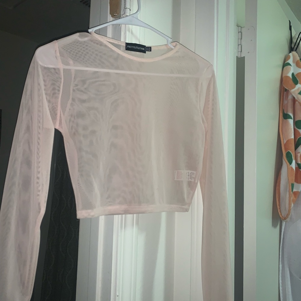 PLT mesh crop top.